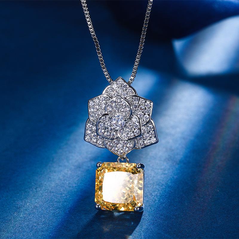 Осенние и зимние украшения с бриллиантами из высокоуглеродистой меди, ограненными в форме ледяного цветка, инкрустированными лепестками, главный камень 10 * 10