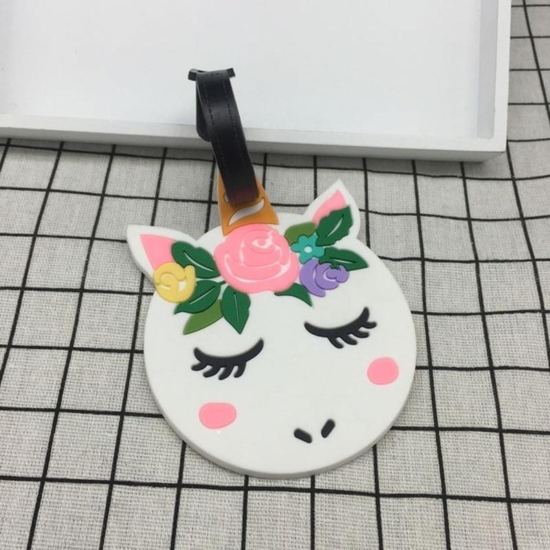 Привлекательный дорожный инструмент для посадки животных багажная бирка этикетка мультфильм держатель имени силикагеля 1 шт