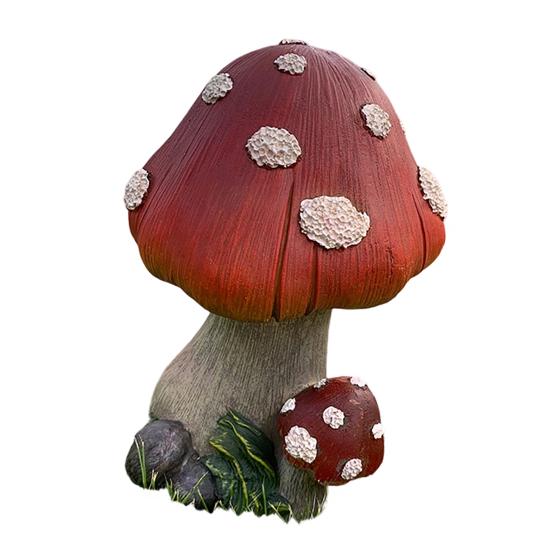 Resin Garden Figurine Cute Mushroom Goose Bunny Statue for Outdoor Garden Backyard Yard Porch Patio Lawn Decor