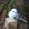 Hand-Carved Wooden Bird Ornament: Cute, Simple Healing Gift