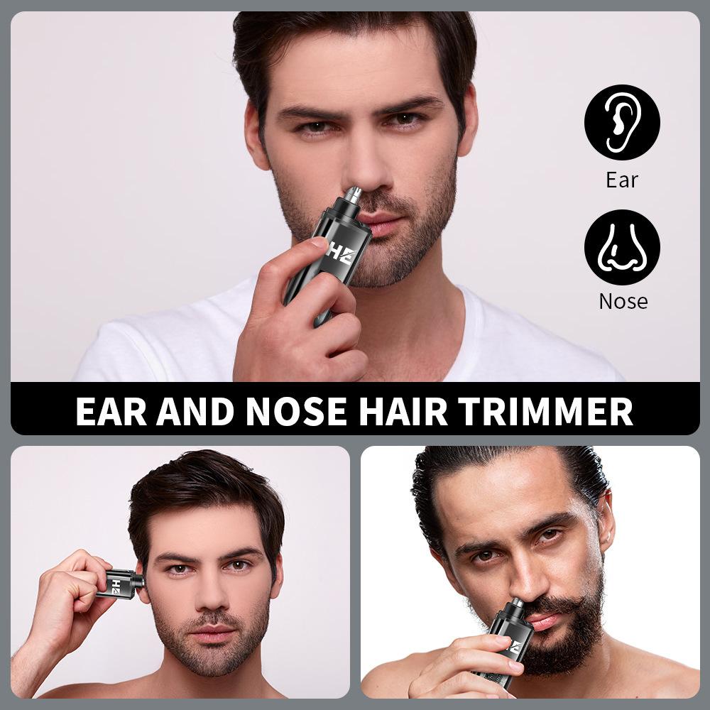 Electric Nose Hair Trimmer Rechargeable Portable Cordless Personal Grooming Tool for Men Women Travel Use with Precision Cutting Head