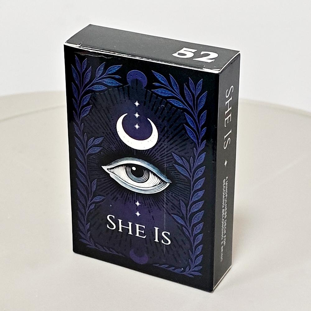 9*6cm SHE IS: A Mindfulness Deck for Becoming, Belonging & Being | 52 Reflective Prompt Cards
