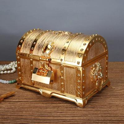 S/M/L 3 размера Европа Металлические изделия Шкатулка для хранения ювелирных изделий Шкатулка для хранения ювелирных изделий 2 слоя Сундук для драгоценностей настольный органайзер