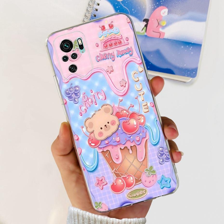 Красивый чехол с принтом для Xiaomi Redmi Note 10 10S Note 10 Pro Мягкий силиконовый ТПУ задняя крышка для чехлов телефона Redmi Note10 10s 10Pro