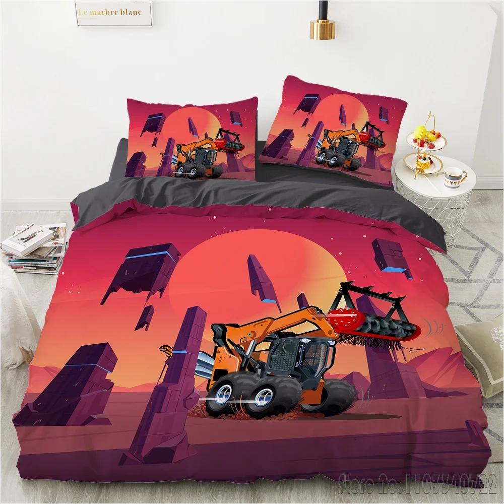 Cartoon Fast Speed Car King  Duvet Cover Set HD Comforter Cover for Kids Bedding Sets Bedclothes Bedroom Decor
