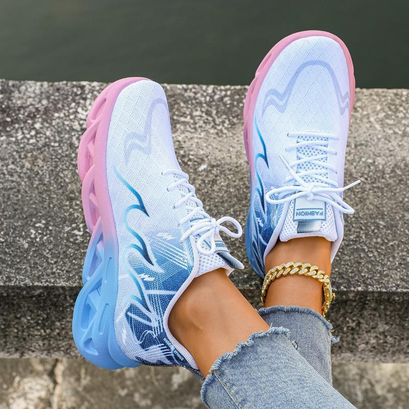 Женские кроссовки 2025 года, новые модные дышащие кроссовки, удобные кроссовки, женская сетчатая ткань, шнуровка, женская обувь, женская обувь