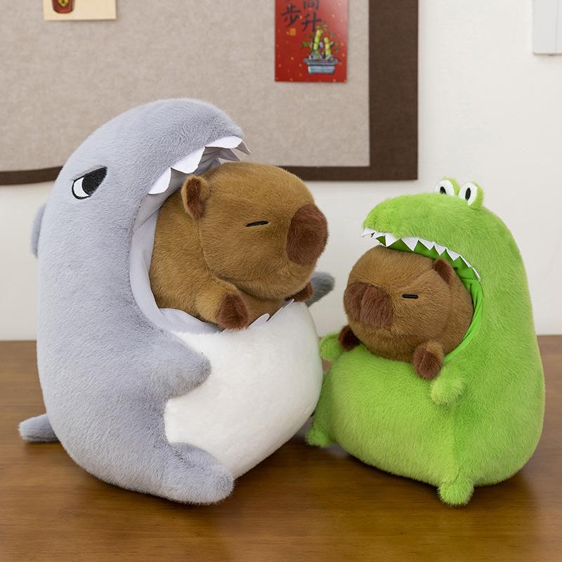 Capybara Crocodile Shark Plush Toy - Cute Stuffed Animal Pillow, Perfect Birthday Gift & Sleep Companion