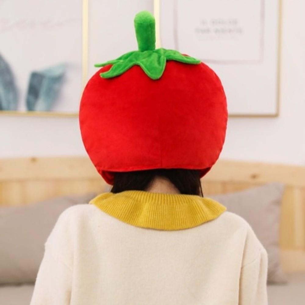 Cute Warm Earflap Cap Super Soft Cosplay Hat Funny Fruit Stuffed Toys Christmas Party