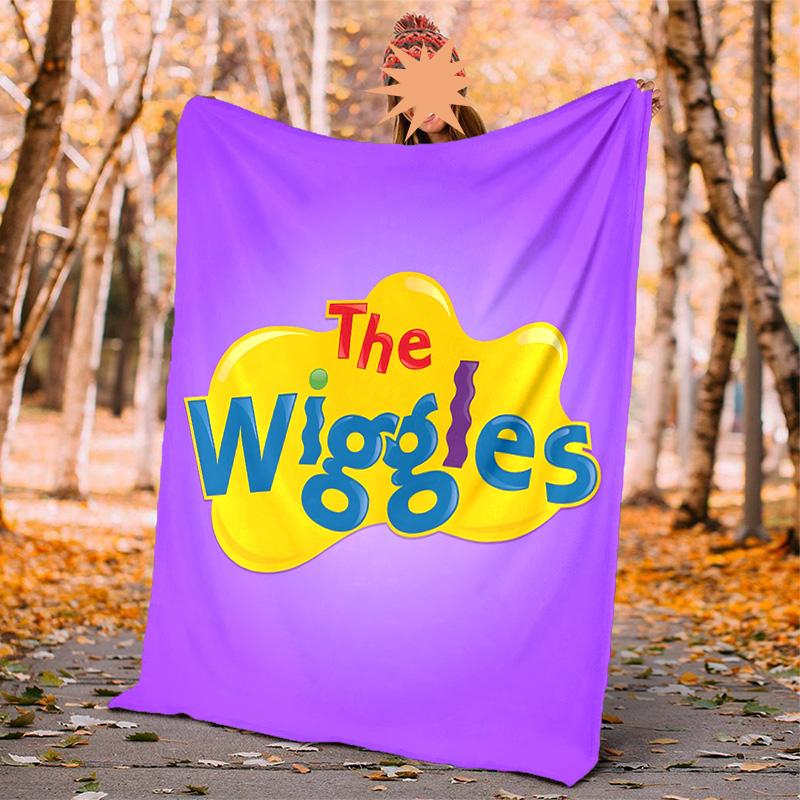 Wiggles Flannel Blanket Soft Warm All-Season Throw, Design for Camping, Car Travel, Hiking Sofa, Bed, Office Perfect Gift for Parties
