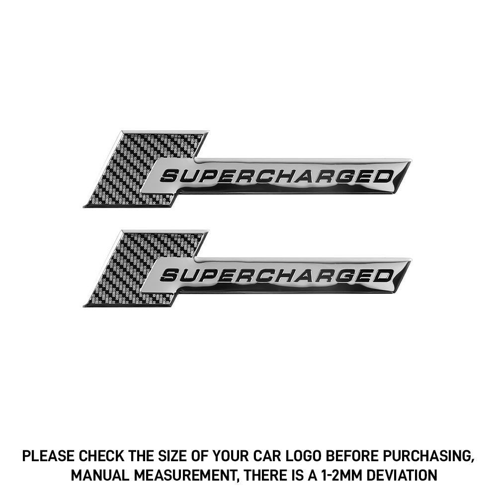 1/2pcs 3D Aluminum For sq SUPERCHARGED Badge Logo Car Body Rear Trunk Decoration Emblem Sticker Auto Modification Accessories