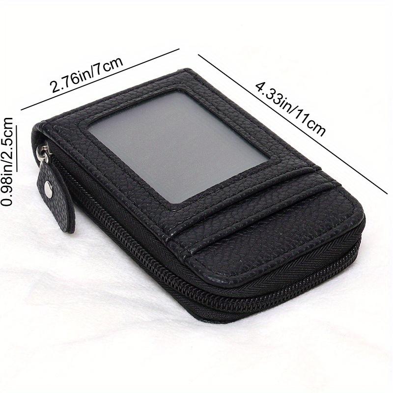 1pc Men's Slim Zippered Card Holder Wallet with Coin Pocket - Lightweight Durable Business Design for Daily Commute & Essentials Organization