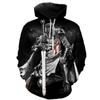 New Knights Templar Autumn 3D Printed Hoodies Men Women Fashion Casual Hooded Sweatshirts Kids Pullover Outerwear Men Coat