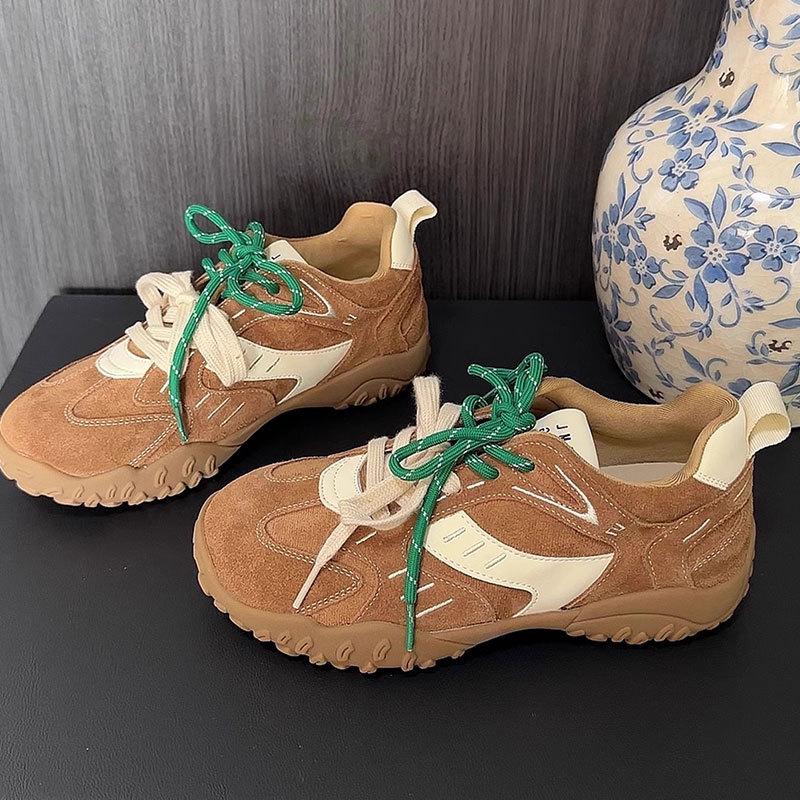 Внутренние увеличивающие рост толстоподошвенные универсальные модные повседневные спортивные папины кроссовки женские весенне-осенние новые нишевые ретро нравственные тренировочные туфли