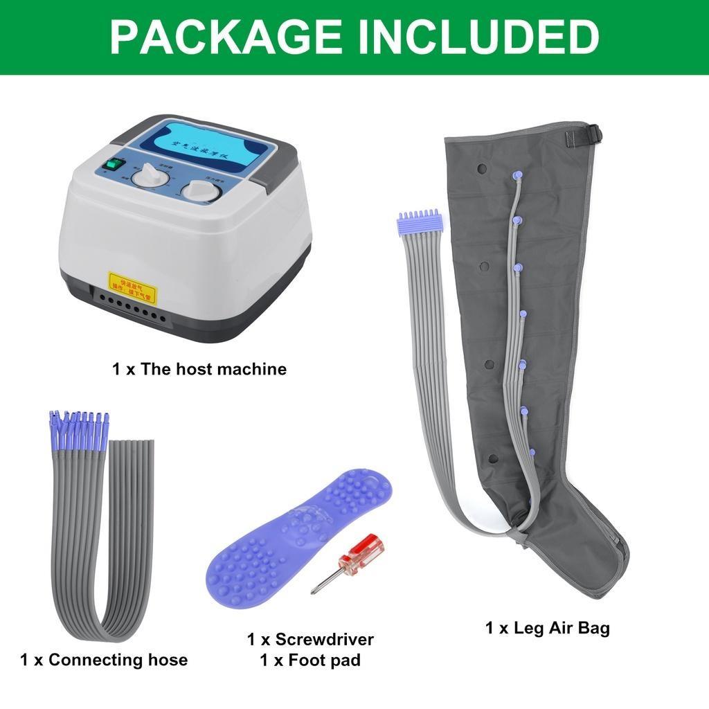 Электрический прессотерапия, воздушный компрессионный массажер для ног, ног, вибрация, инфракрасная терапия, пневматический массажер для талии, пневматическая воздушная волна, давление