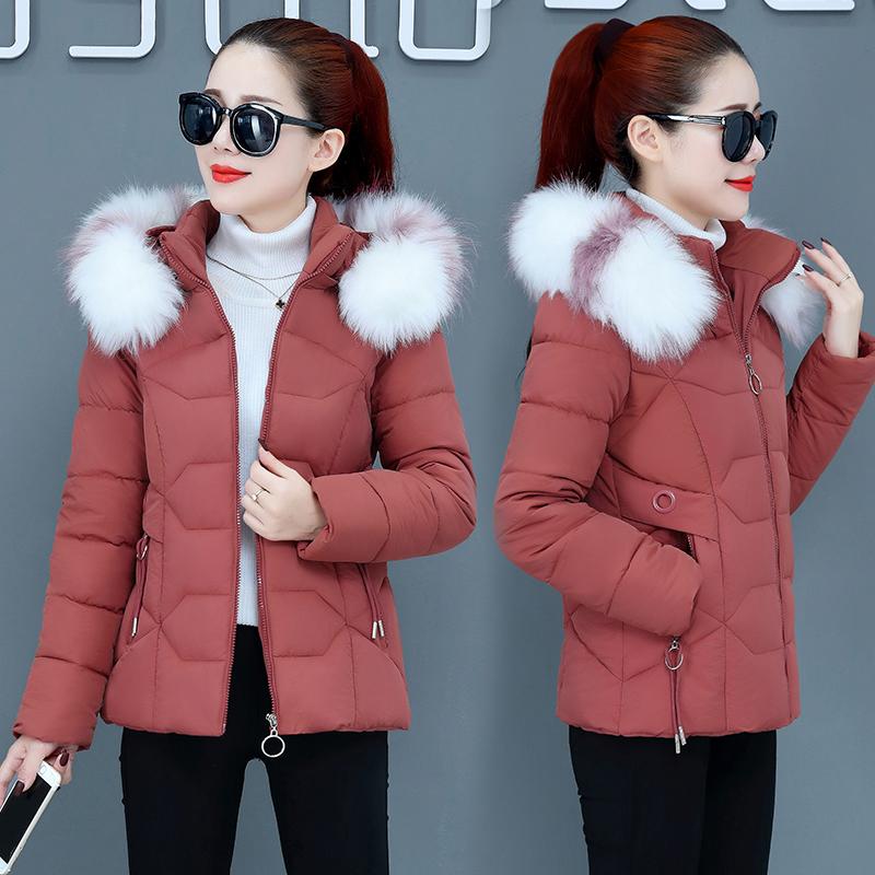 Women's Hair Collar Short Slim Warm Jacket Fluffy Zipper Jacket Plus Size Warm Jacket Winter Warm Hooded Jacket