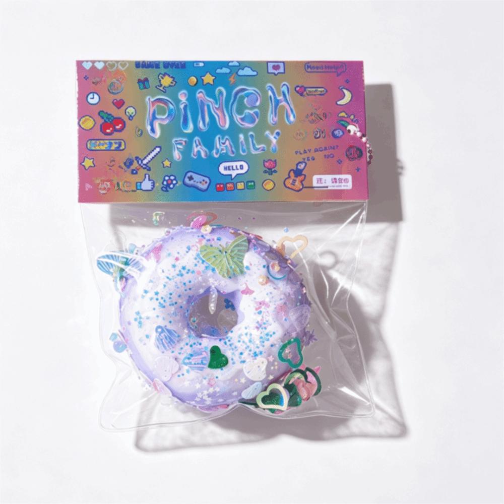 Slow Rebound Cake Squeeze Toys Soft Sticky Doughnut Squishy Toy Doughnut Fidget Toy Desktop