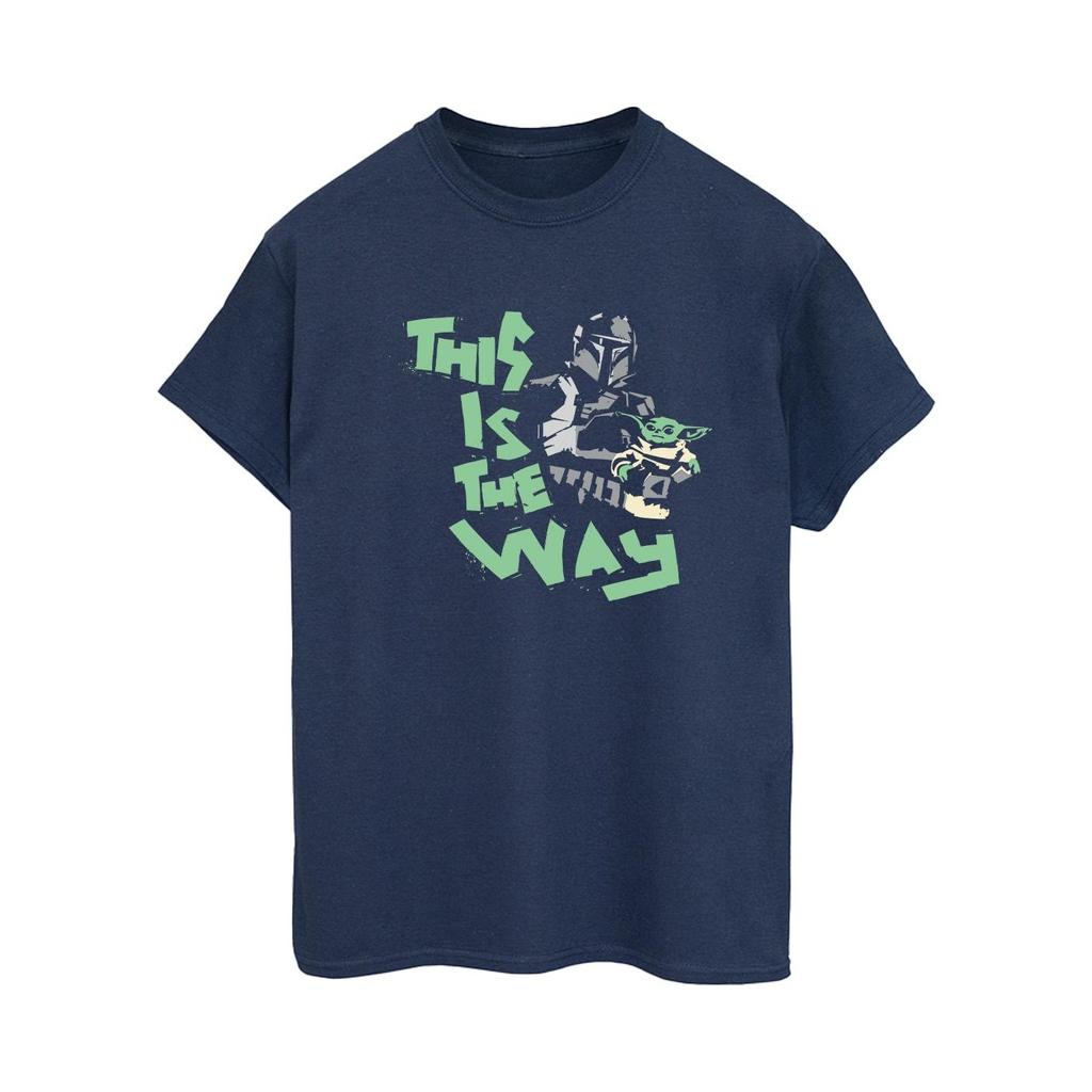 Star Wars Womens/Ladies The Mandalorian This Is The Way Duo Cotton Boyfriend T-Shirt