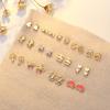 Love Ear Bone Nail Chinese Knot Red Star Moon Small Earrings Wear Simple Earrings