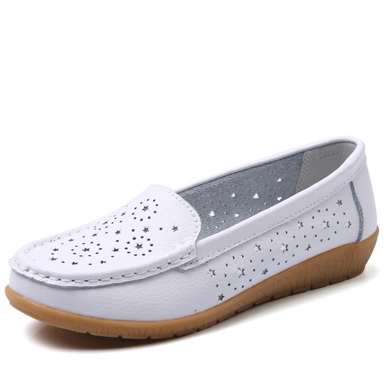 Big Size Women Flats Shoes 2025 Summer Female Casual Loafers Quality Slip-On Zapatillas Mujer Breathable Hard-Wearing