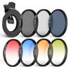 NEEWER 77mm Lens Filter Set with Smartphone Lens Clip CPL ND32 6 Point Star Filter Graduated Filter Compatible with iPhone 15 14 Pro Max 13 12 11