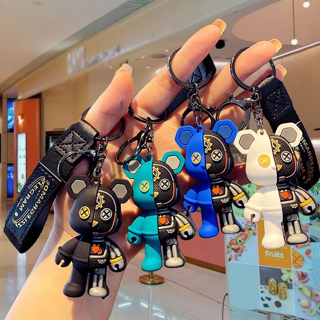 Moerstar Робот Медведь Брелок-подвеска Милый Брелок Робот Медведь 3D Держатель для ключей