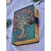 Mother of Earth Leather Journal, Notebook, Tree of Life, Grimoire, Handmade Leather Diary Travelling Book, Birthday Gift, Christmas Gift