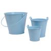 3Pcs Miniature Tin Bucket 1/12 Scale Hanging Small Bucket Multi-purpose Metal Bucket with Handle Dollhouse Accessories