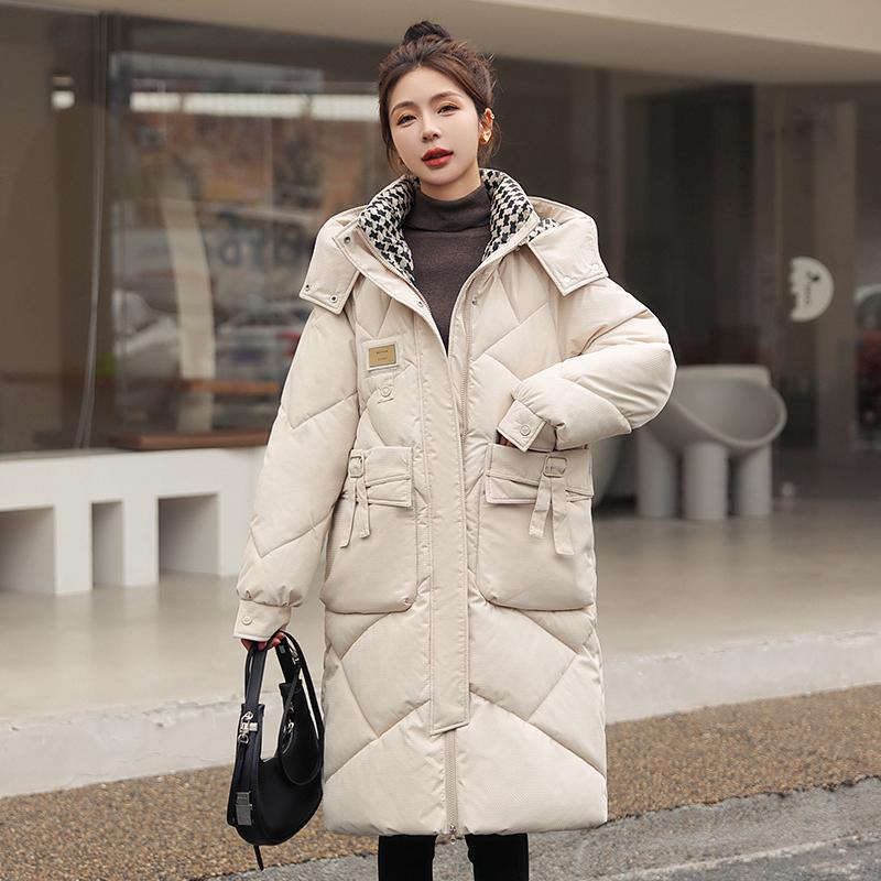 Long Parkas for Women Winter Jacket Oversize Thick Warm Women's Padded Coat Hooded Korean Style Winter Overcoat