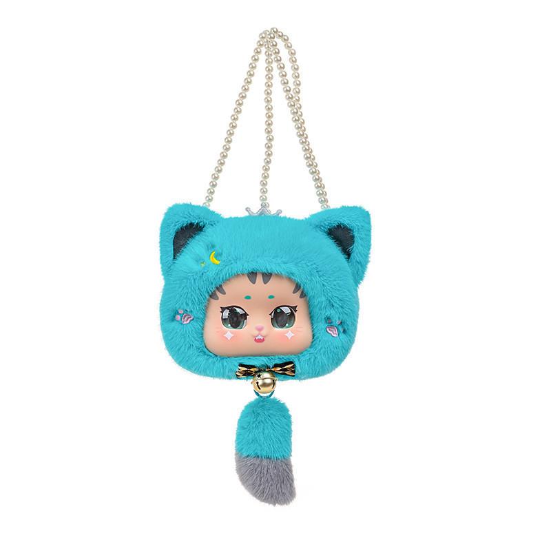 Cute Alice Theme Cat Rabbit Bear Plush Round Bag Kid Toy Decoration Pendant