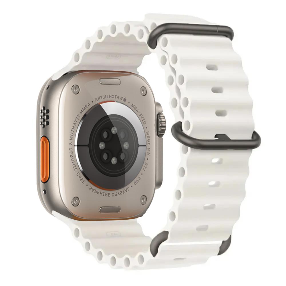 Ocean Strap for apple watch Band 49mm 44mm 40mm 45mm 41mm 46mm silicone bracelet correa iWatch series 7 6 5 3 se 8 9 10 ultra 2