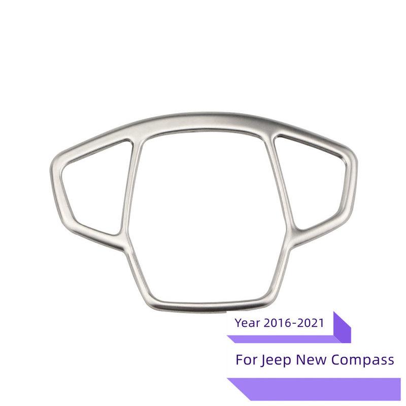 Stainless Steel Car Electrical Park Brake Cover Frame Sticker Decorations Car Auto Break Hold Trim for JEEP Compass AT 2017 2018