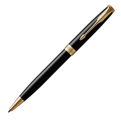 Шариковая ручка PARKER, на масляной основе, Sonnet Black GT 1950784, Официальный импорт