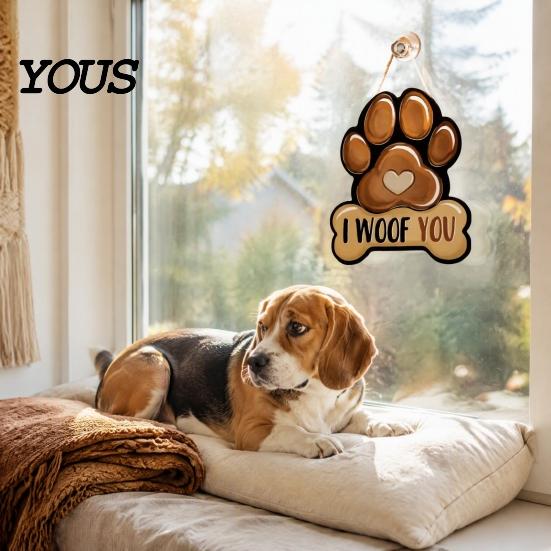 Decorative Bone Shape Sign Wooden Welcome for Front Door, Dog Paw Wall Hanging Plaque with Handcrafted Hemp Rope Pet Lovers, Home Decor Indoor Outdoor