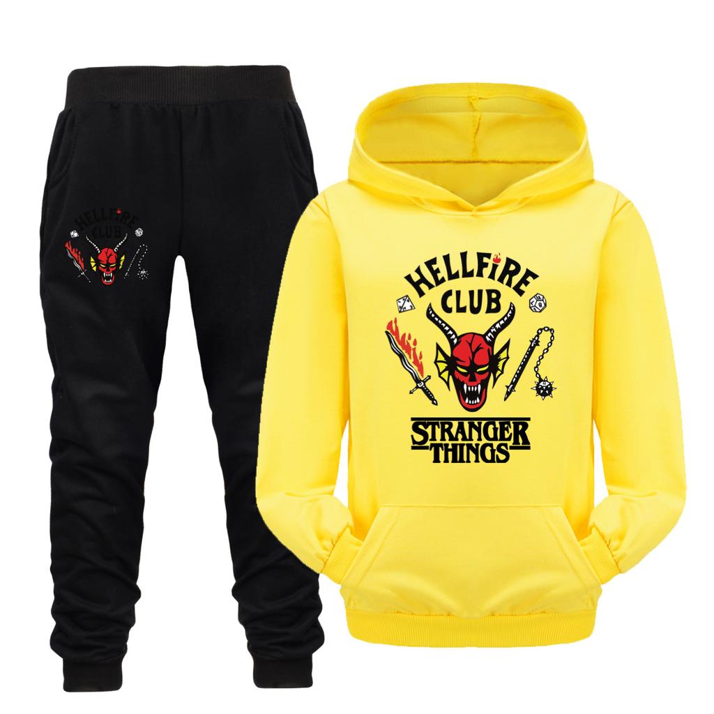 Children's Hooded Sweater Casual Suit Fashionable Loose Clothing Sets Girls