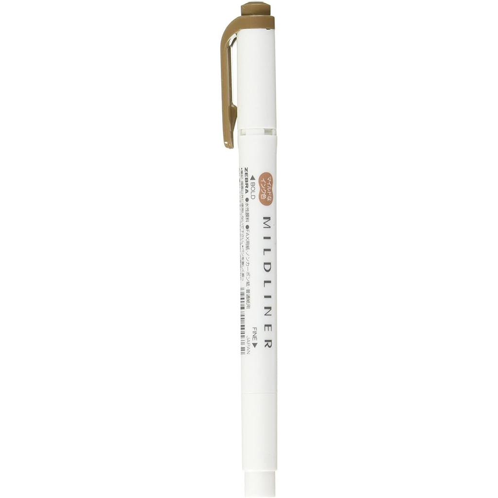 Zebra Mildliner Mild Highlighter, Brown, WKT7-ME