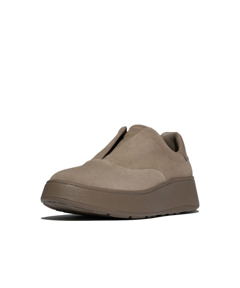 Fitflop [F-Mode] Women'S Suede Laceless Sneakers - Taupe (Ft59K2N153)
