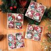 12Pcs Christmas Decoration New Year Gift Gnomes Pendants 2025 Christmas For Xmas Tree Wooden Hanging Ornaments