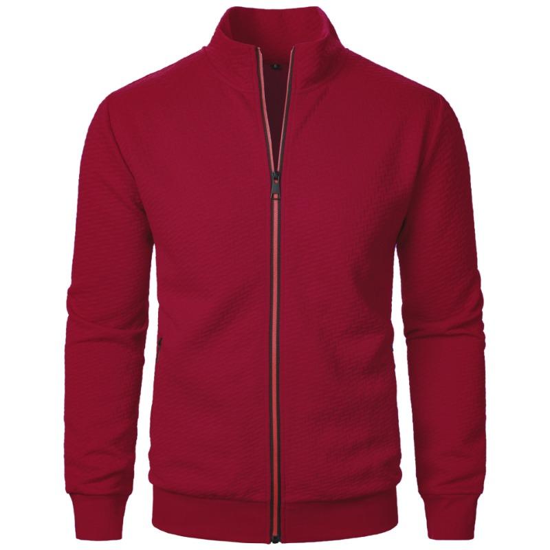 Men S Colorful Zip Stand Collar Casual Cardigan Sweatshirt