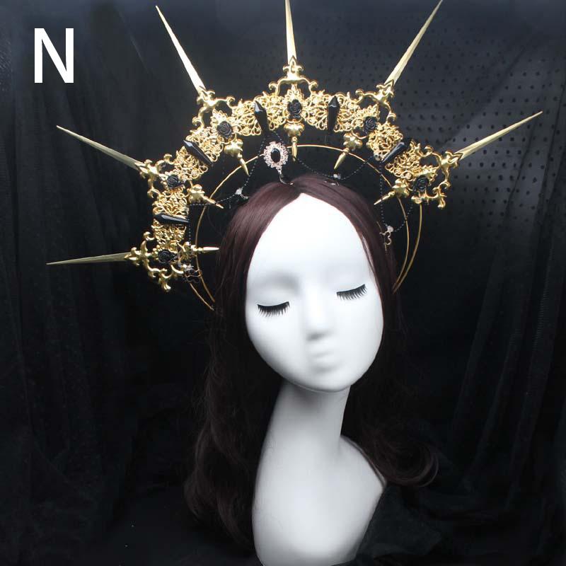 16Styles Lolita Virgin Mary Baroque Tiara DIY Material Package Gorgeous Gothic Vintage Church Halo Crown Headband