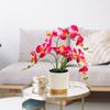 3 головы искусственная бабочка орхидея бонсай моделирование поддельные горшечные растения для дома, спальни, жизни