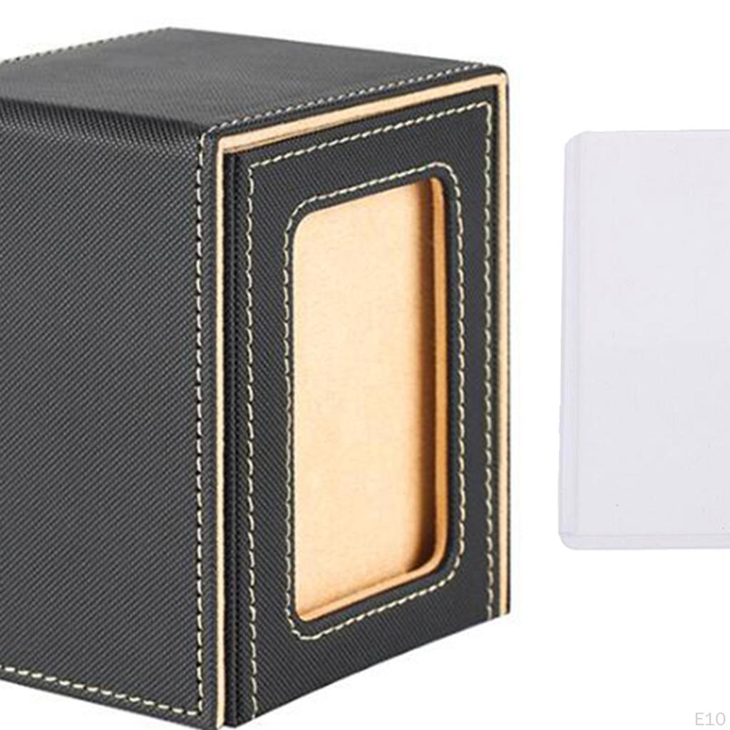 Card Deck Box Storage Leather Magnetic Closure, Display Case Album Baseball