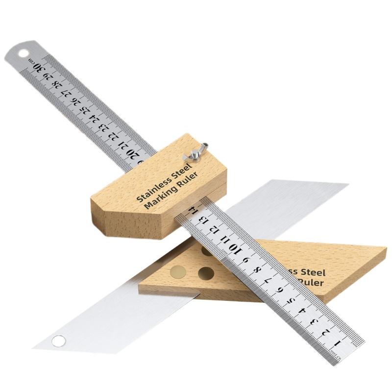 Профессиональный измерительный инструмент для деревообработки, многофункциональная линейка с градуированной шкалой, коррозионностойкая конструкция