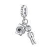 925 Silver Sunflower Butterfly Flower Heart Charm for 3mm DIY Bracelet, Beautifully Beaded DIY Fashion Maker Gifts