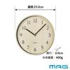 MAG настенные часы аналоговые Azusa Silent Continuous Second Arrow Natural W-742N-Z