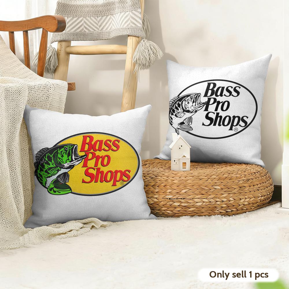 Модная Наволочка B-Bass Pro Shop Натуральный Лен Органическая Ткань Двусторонняя Печать Диван Домашний Декор Подарок Наволочка