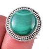 Natural Malachite Gemstone 925 Solid Sterling Silver Jewelry Ring Size 7 U4l34