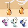 Engagement Gift Exquisite Blue Stone Earrings Natural Jewelry Accessories Hook Dangle Earrings