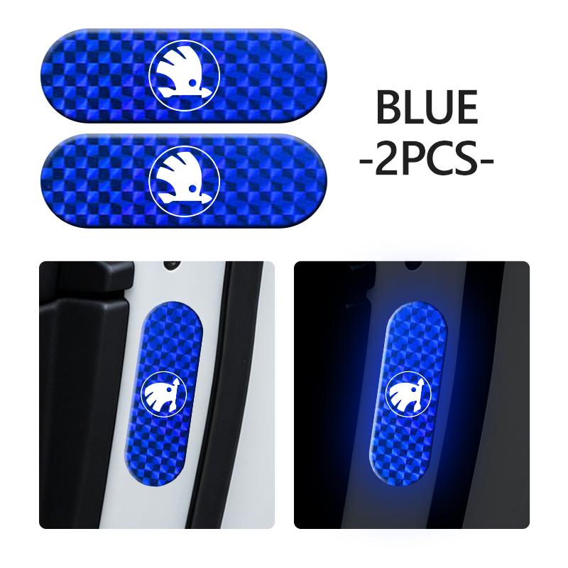 CTGI2 Car Reflective Stickers Warning Reflective Tape Decorating Accessories For Skoda octavia a5 a4 mk1 2 fabia superb rapid mk3 yeti