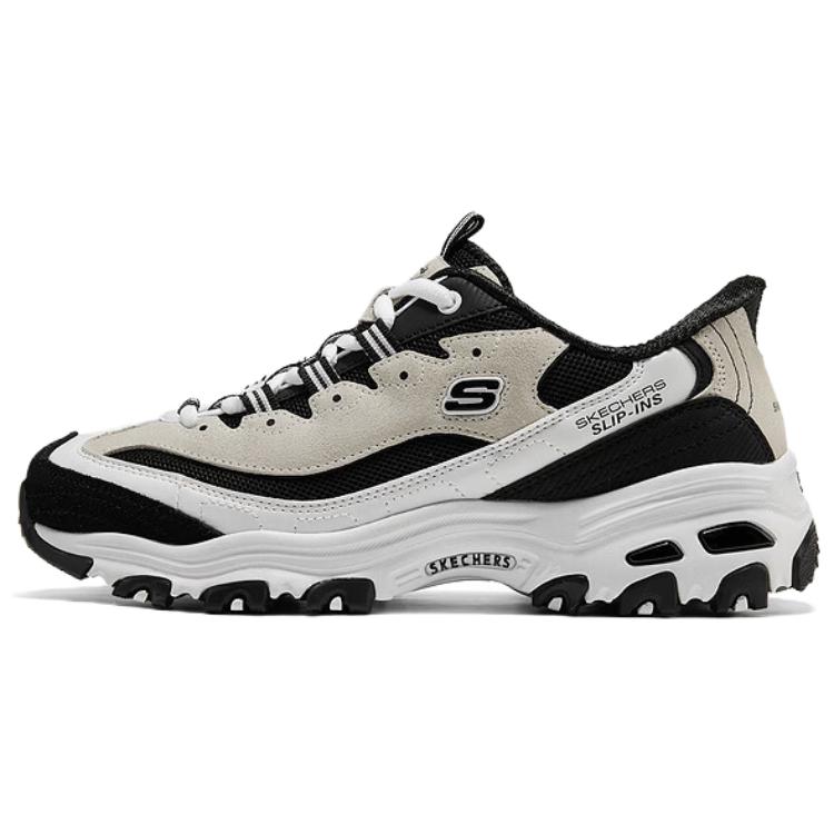 Skechers DLITES Массивные кроссовки Женские Низкие Черно-белые 150723-BKW