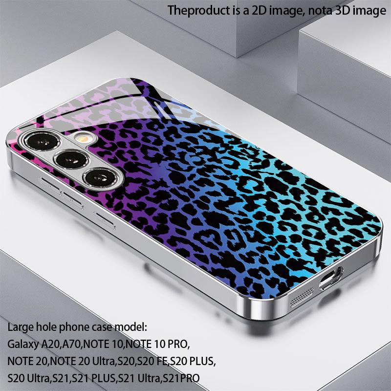 2D чехол для телефона с принтом льва для Samsung S26 S25 S24 S23 S22 S21 S20 A56 A36 A16 Гальванизированная стеклянная защитная крышка